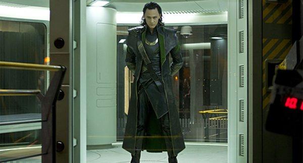 Tom Hiddleston as Loki in "The Avengers," here kept in mint condition in his glass cage.